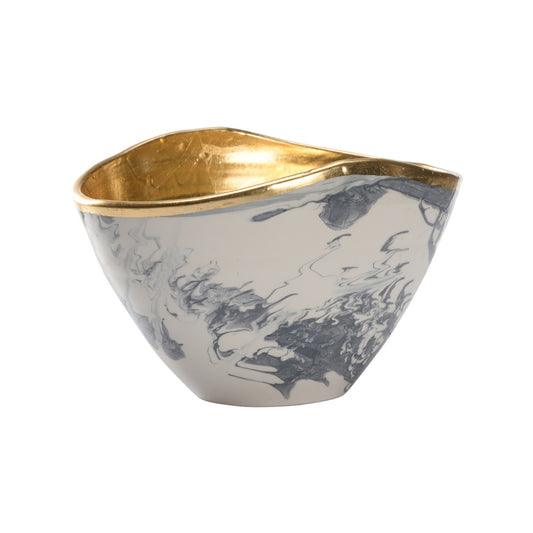 Grey Marble/Gold Bowl