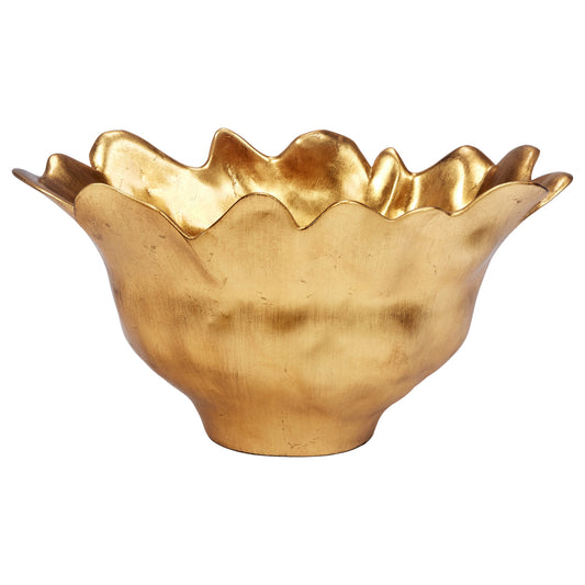 Large Oval Gold Leaf Bowl