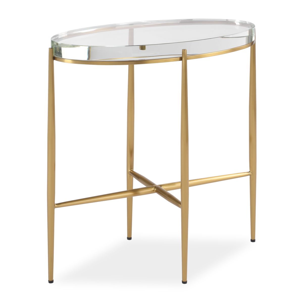Oval Acrylic Accent Table