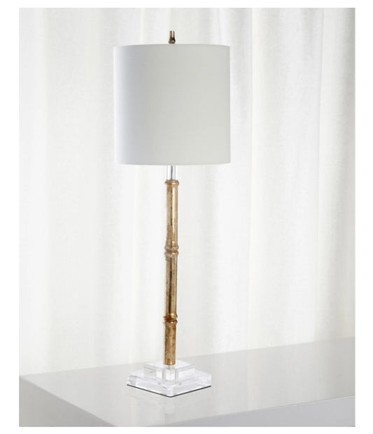 Antique Silver Bamboo Lamp