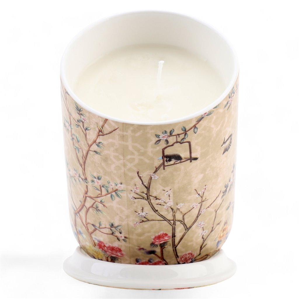Beige Tree of Life Scented Candle