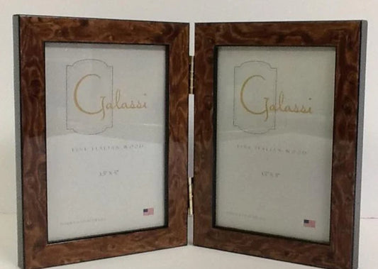 Vertical Double Chestnut Burlwood Frame (4x6)