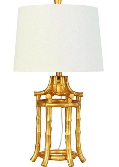 Gold Bamboo Table Lamp