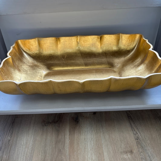 Gold rectangular bowl