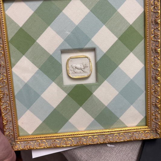 Blue and Green Framed Intaglio
