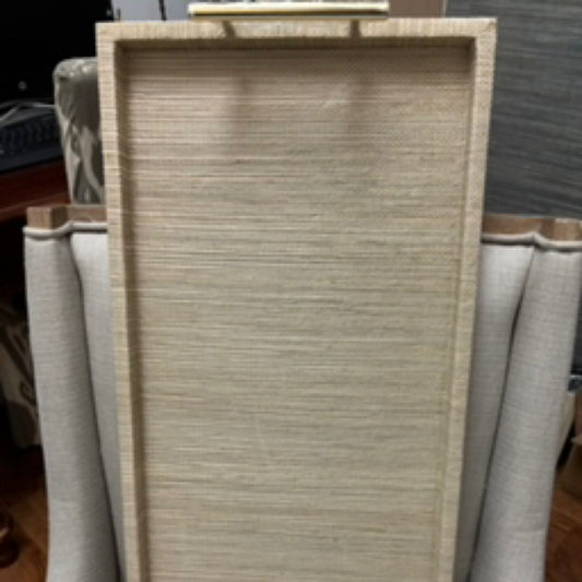 Seagrass Tray with Gold Handles