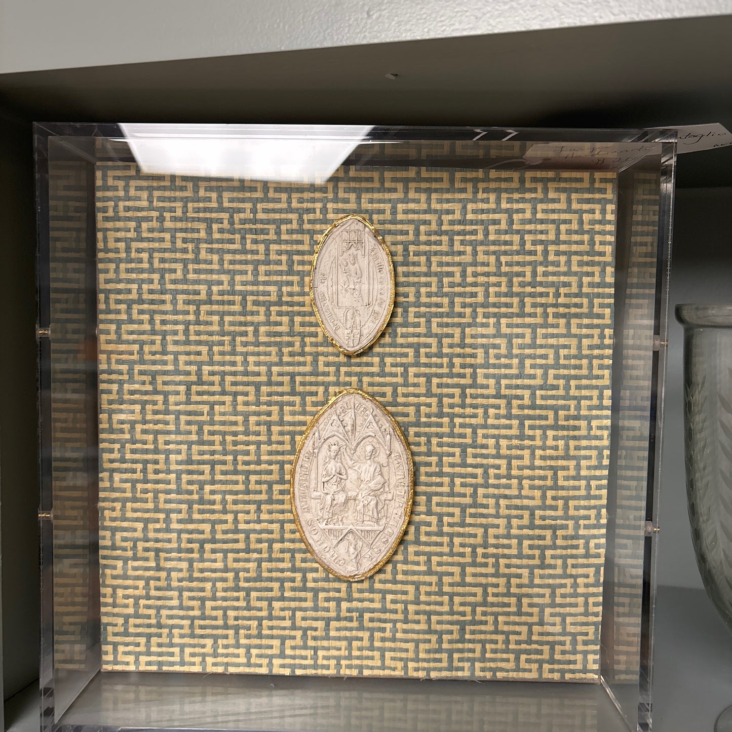 Handmade Intaglio in Acrylic Shadow Frame