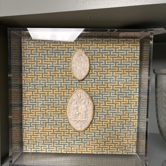 Handmade Intaglio in Acrylic Shadow Frame