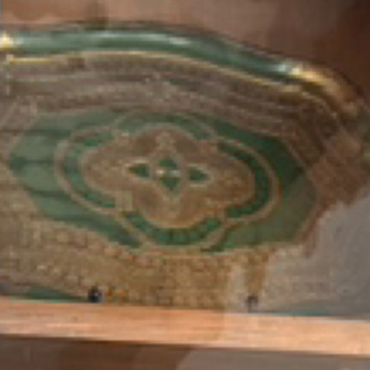 Green florentine tray