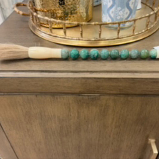 Lake Blue Marble Beads Calligraphy Brush-14"