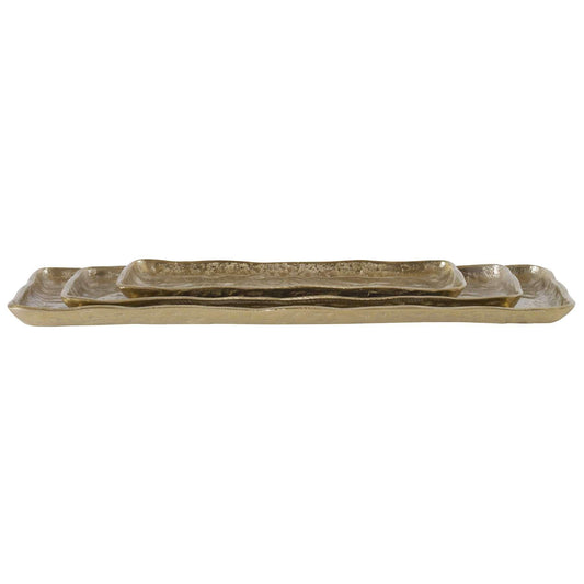 Artisan Antique Gold Decorative Trays (small)