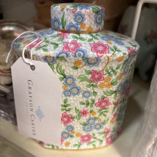 Chintz ceramic Jar (Pink Floral)