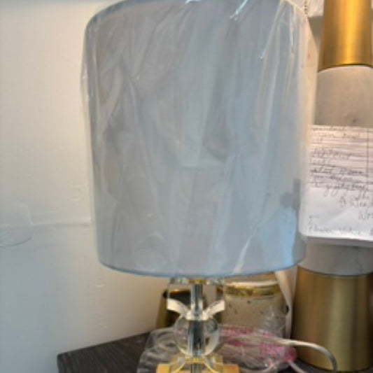 Petite acrylic and gold lamp