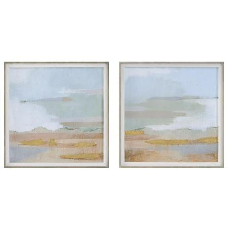 Abstract Coastline Framed Prints  S/2