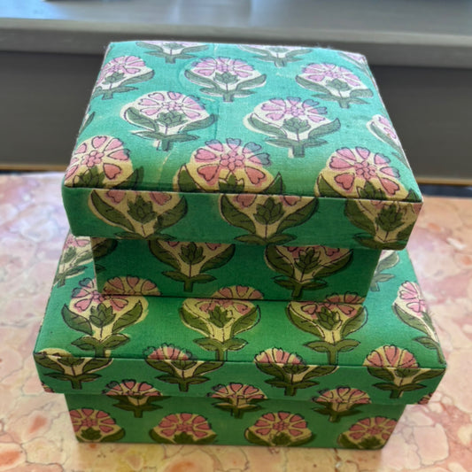 Green fabric box ( Small)