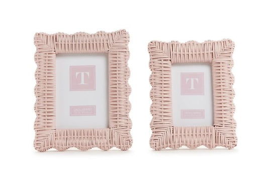 Pink Wicker Weave Photo Frame (4x6)