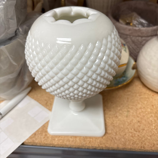 Milk glass vase