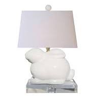WHITE BUNNY LAMP