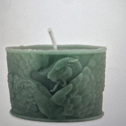 Green Griffin Hand Poured Candle