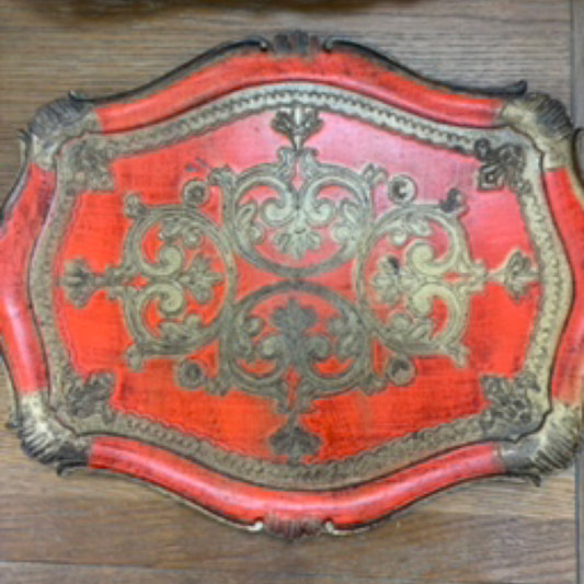 Orange and Gold Florentine Tray
