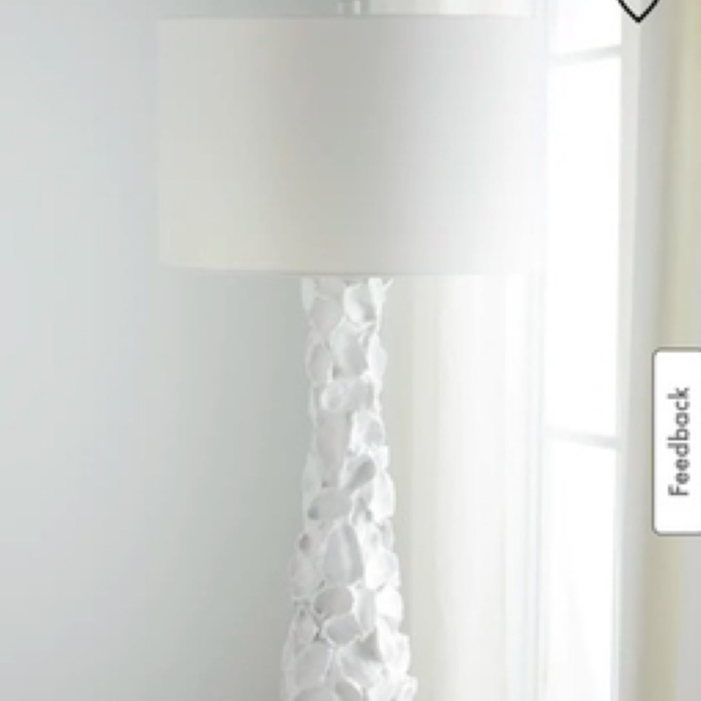 Gesso Oyster Shell Lamp