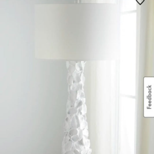 Gesso Oyster Shell Lamp