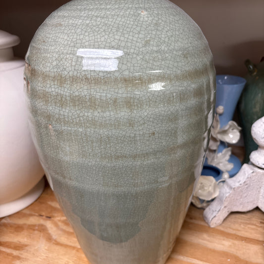 Crackled blue/green vase(large)