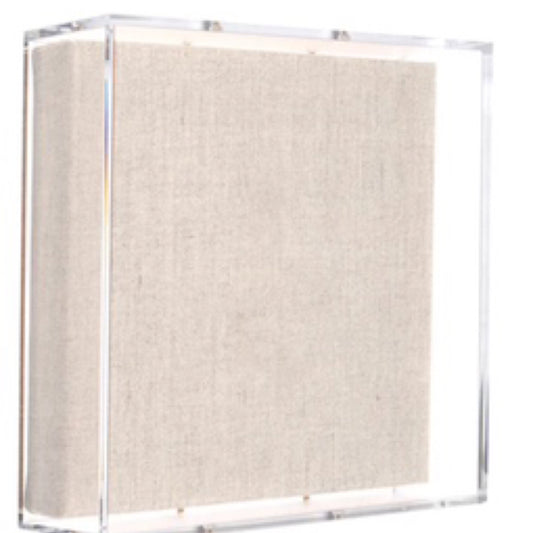 Modern Acrylic Shadowbox with Linen Canvas 3" Depth - UV Grade