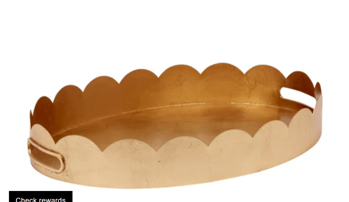 Oval Gold-Leaf Tray