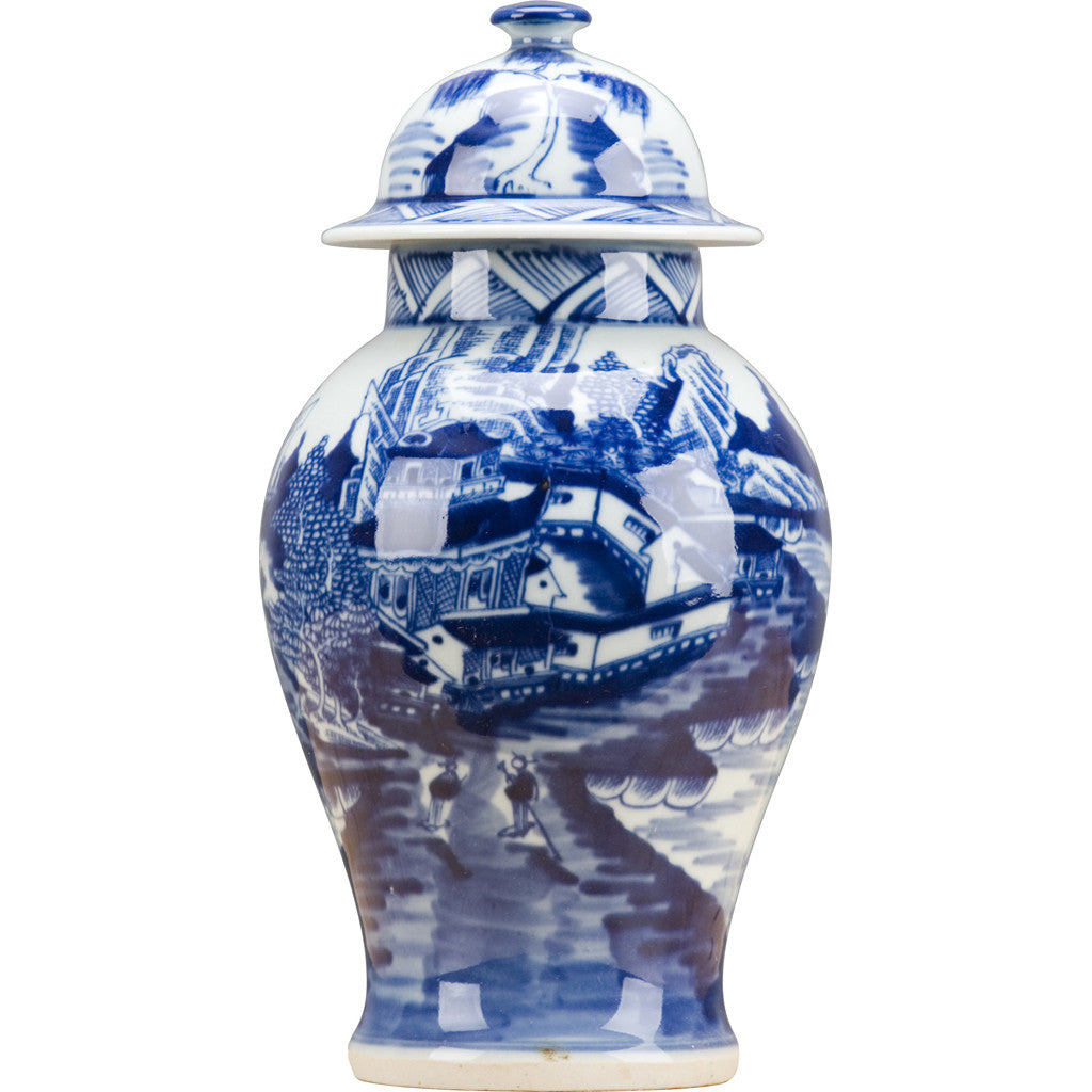 Small Warrior Jar(Blue and White)