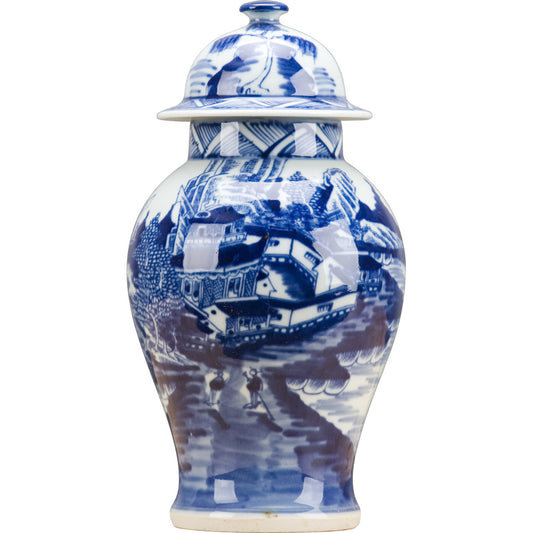 Small Warrior Jar(Blue and White)
